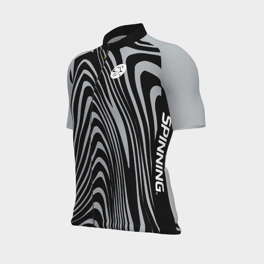 Spinning® Silver Stripes Unisex Short-Sleeve Jersey | Italian Performance Cycling Jersey