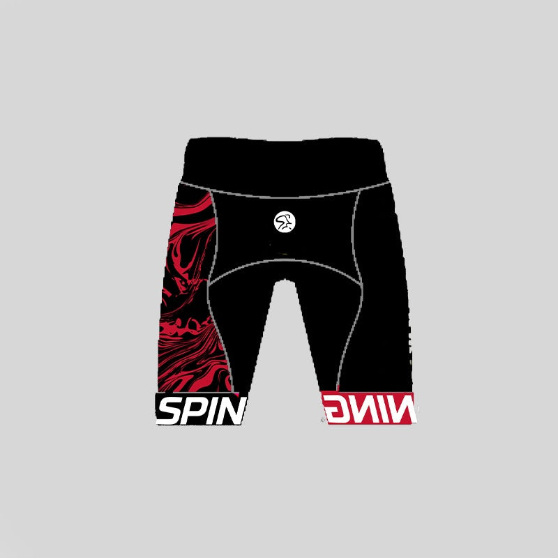 Spinning® Team Red Men's Cycling Shorts | Italian Padded Bike Shorts