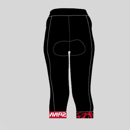 Spinning® Team Red Flames Knickers | Italian Padded Bike Capris