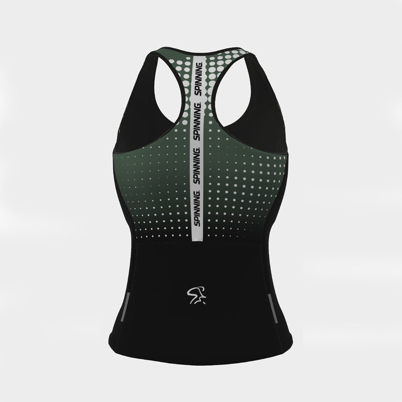 2023 Spinning® Team Green Womens Racerback Top